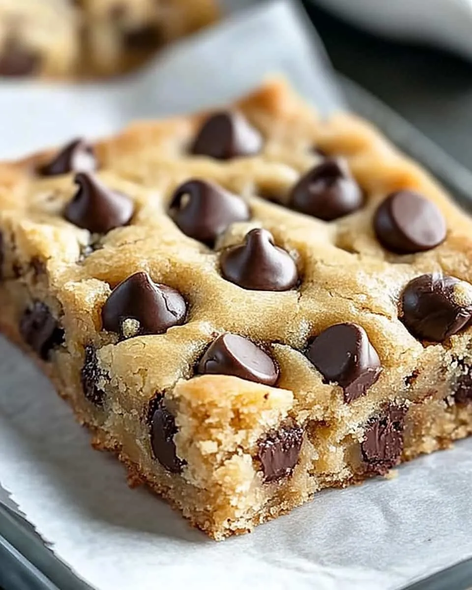 Chocolate Chip Cookie Bars: Thick, Chewy, and Easy to Make Anytime