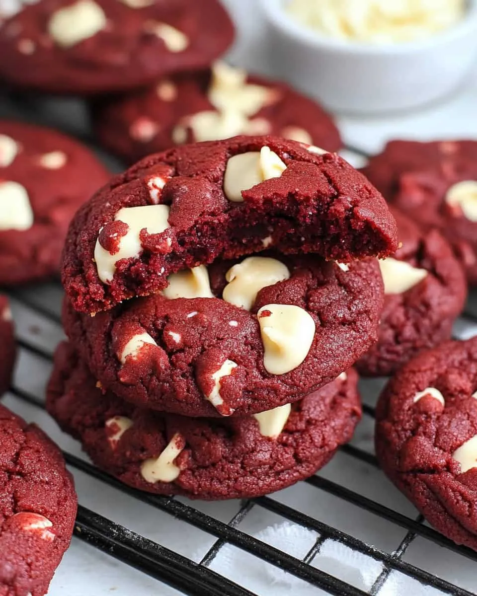 Red Velvet White Chocolate Chip Cookies: Soft, Chewy & Irresistible