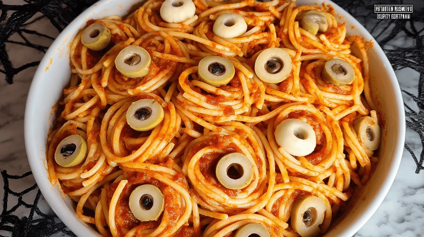 Baked Spaghetti halloween diner