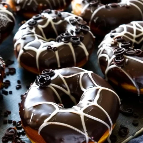 Creepy Spiderweb Donuts