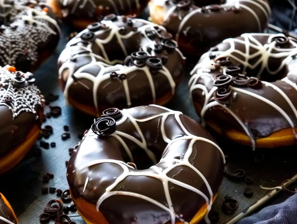 Creepy Spiderweb Donuts: A Spooktacular Treat!