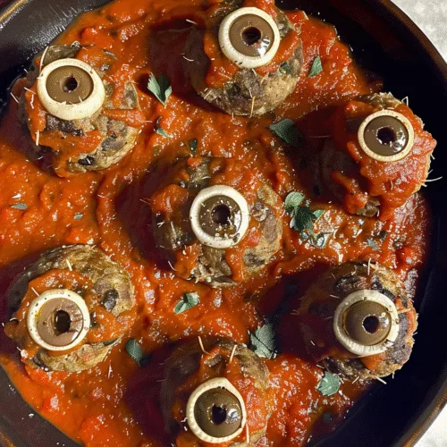 Eyeball Meatballs: A Spooky Recipe for Halloween Fun! 1 Eyeball Meatballs